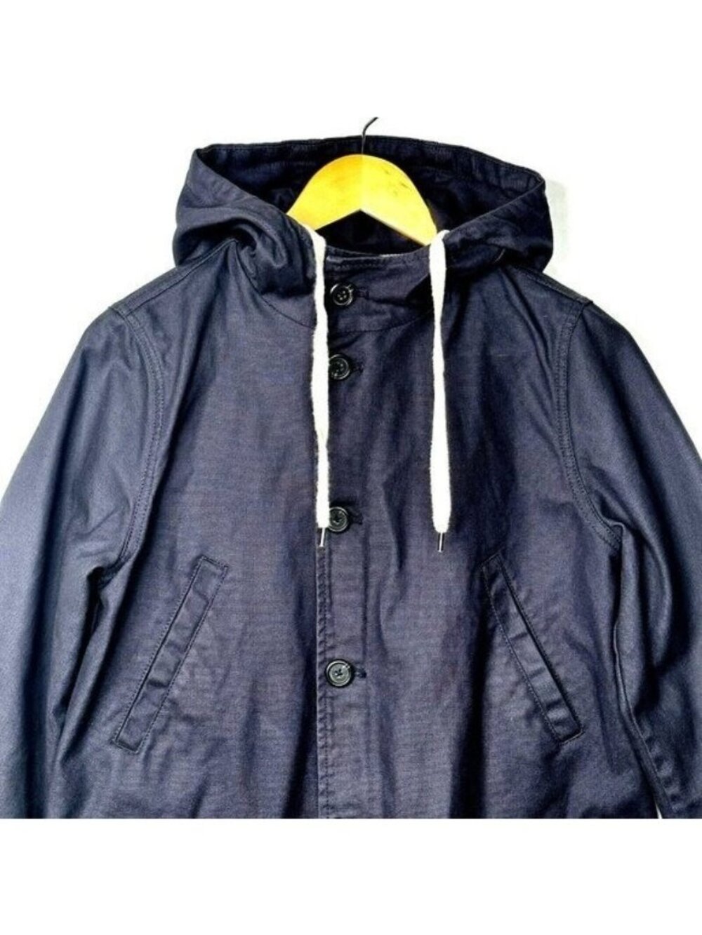 J.Crew Hooded Anorak Jacket Womens S Blue Cotton Utility Lightweight Casual Fall - Picture 3 of 13